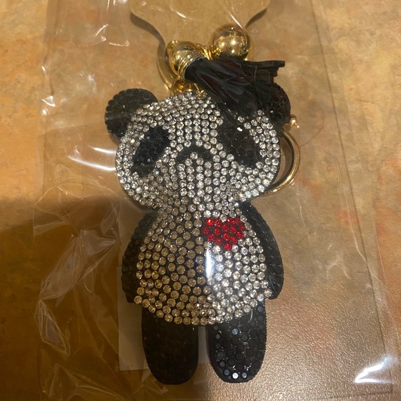 Panda Rhinestone Keychain/Purse Charm 🐼 - Picture 2 of 4